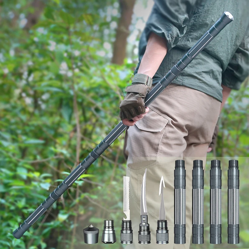 раскладной посох. Pocket metal telescopic magic stick 110cm. складной шест. складной жезл. складной посох.