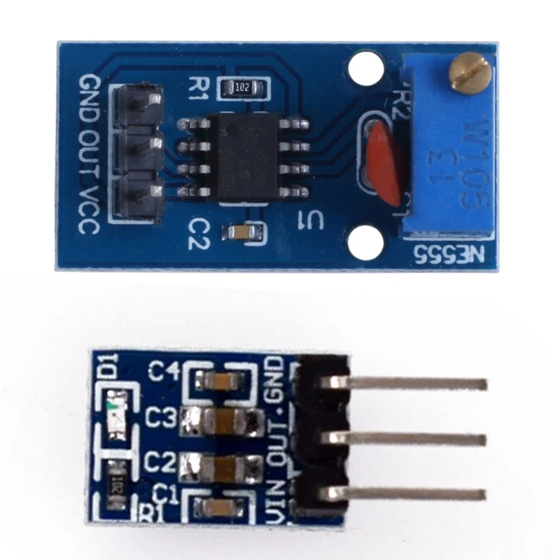 

New1Pcs Chip Unstable NE 555 Frequency Pulse Generator Module & 1Pcs Ams1117-3.3 Ldo 800Ma Dc 5V to 3.3V Step-Down Power Supply