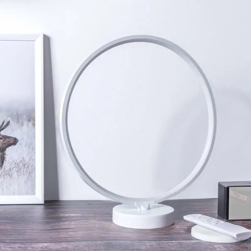 

Table 4 Speeds 6 Lighting Modes Home Circle Remote Control Dimmable Practical Nightstand RGB Memory Function Modern Bedside Lamp
