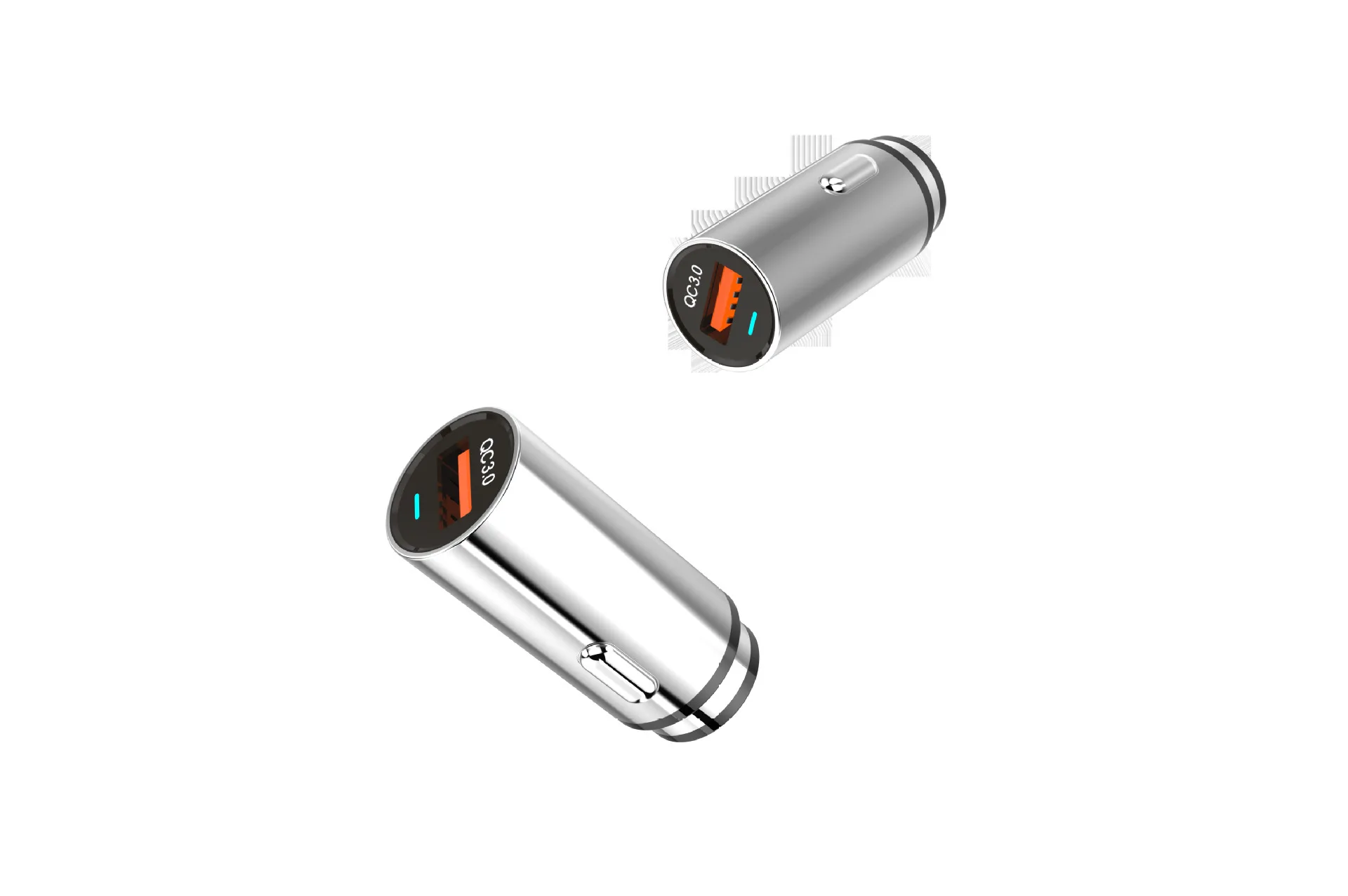 

Car Mounted Charger Large Current Stainless Steel Car Charger, Fast Charge, Smart Charging, USB Car Charger, IPhone7