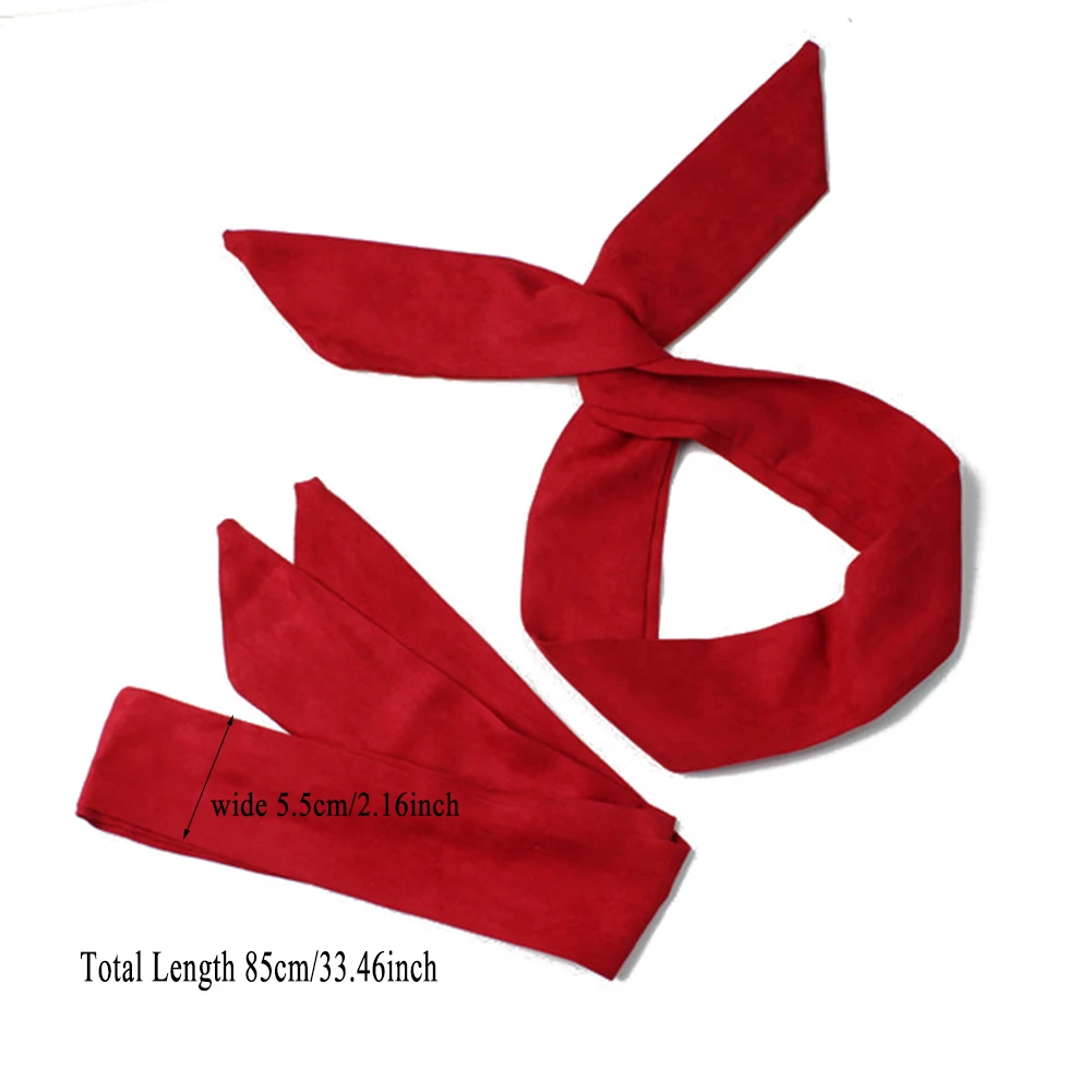 wide headbands for women Retro Suede Solid Color Rabbit Ears Metal Wire Scarf Cross Bow Hairband Headband Girls Fashion Fabric Bow Knot Hair Hoop bow hair clip