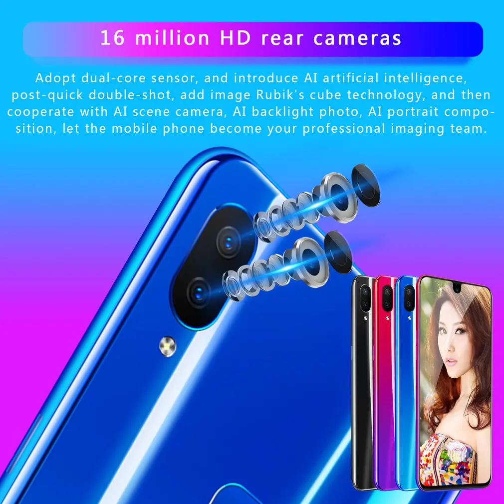 X23 Smart Phone 2+32Gb 6000Mah Mobile Phone Dual