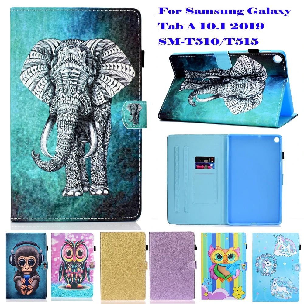 Чехол для Galaxy Tab A 10 1 2019 SM T510 T515 дюймов защитный чехол искусственная кожа подставка