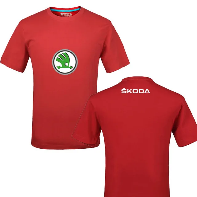 Забавный Логотип Skoda хлопковая Футболка с принтом Летняя Повседневная футболка унисекс футболки g - Цвет: 2
