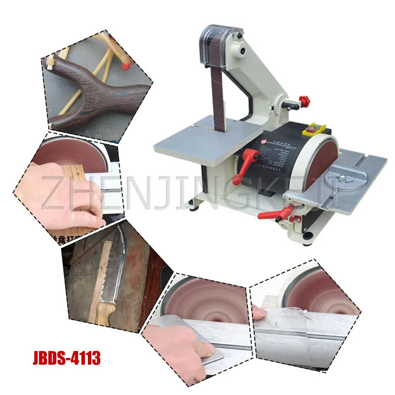 

Desktop Abrasive Belt Machine Small Wire Drawing Machine Multifunction Electric Sharpener Woodworking Sanding Machine Polisher
