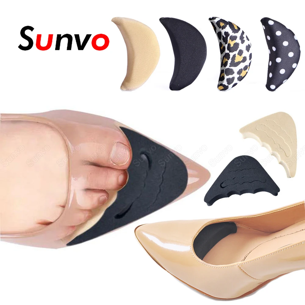 Sunvo-almohadillas para relleno de zapatos para mujer, Protector de punta de tacón alto, antidolor, almohadilla de cojín para zapatos de pie