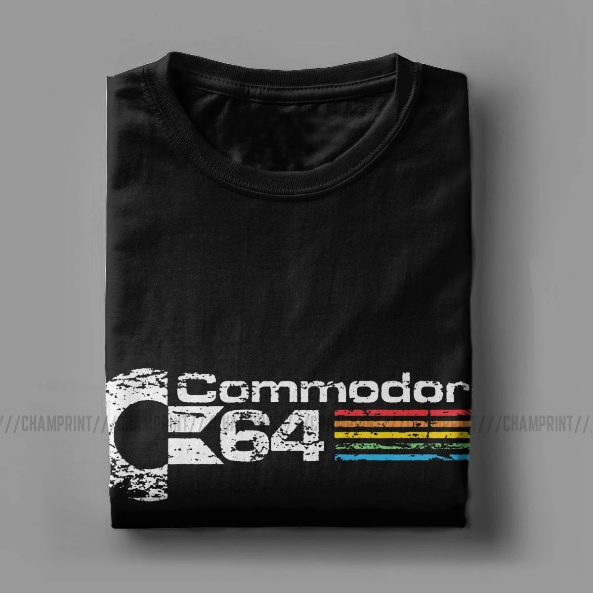 Commodore 64 Retro Gaming T-Shirt – 80's Computer Black Adult Tee, 100% Cotton