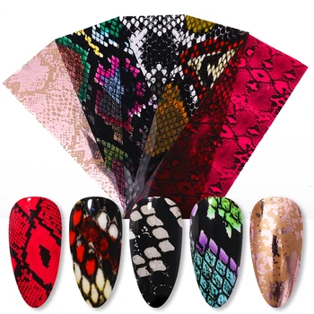 

1 Roll Snakeskin Nail Foils Serpentine Nail Art Transfer Sticker 3D Butterfly Slider Manicuring Art Decoration