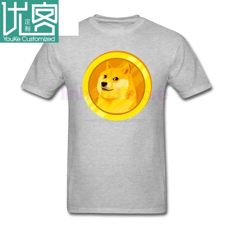 Revised Dogecoin Logo 1 Мужская футболка крутая Классическая свободная мужские футболки