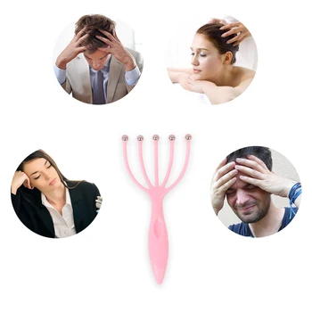 

Hot seller Scalp massager Steel Ball head Massager Relaxation Five Finger Massager for head