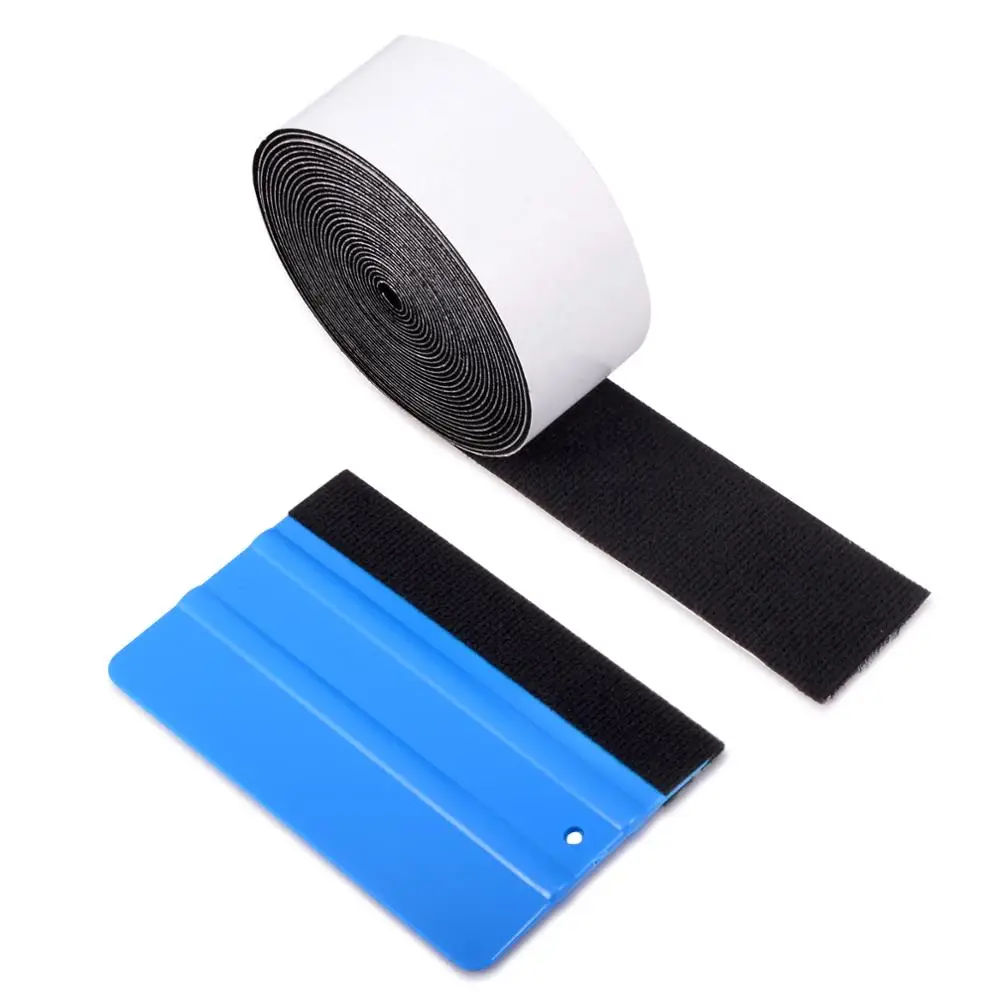 EHDIS Car Wrap Card Squeegee Protective Edge Felt Cloth Carbon Fiber Film No Scratch Scraper Fabric Buffer Window Tint Tools