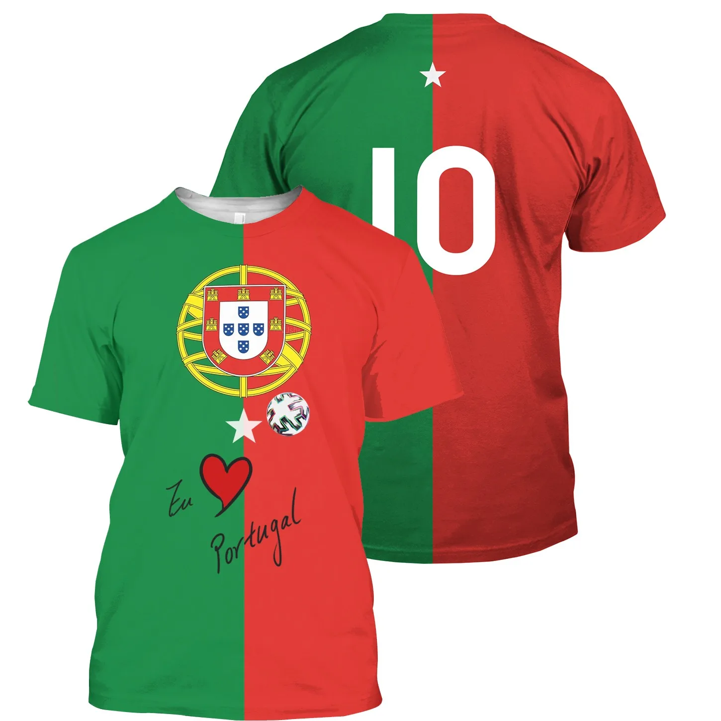 Portuguese flag t shirt men