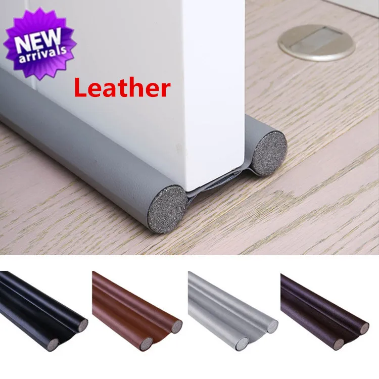 Upgraded Leather 96cm Flexible Door Bottom Sealing Strip Guard Sealer Draft Stopper Weatherstrip Wind Dust Blocker Protector |