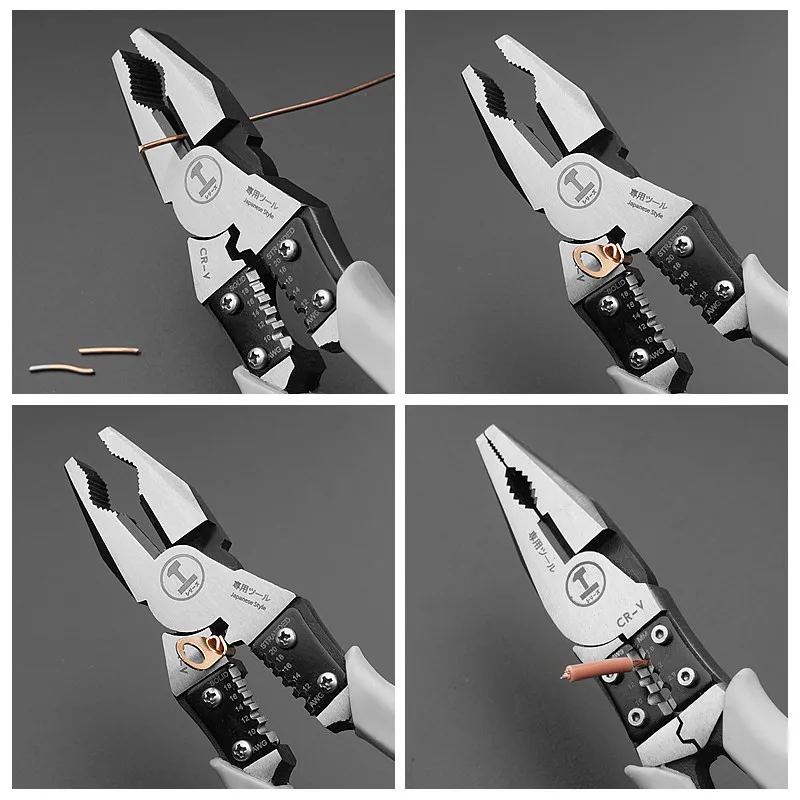 

Dozzlor Multitool Pliers Set Combination Pliers Wire Stripper/Crimper/Cutter Heavy Duty Pliers Diagonal Pliers Hand Tools