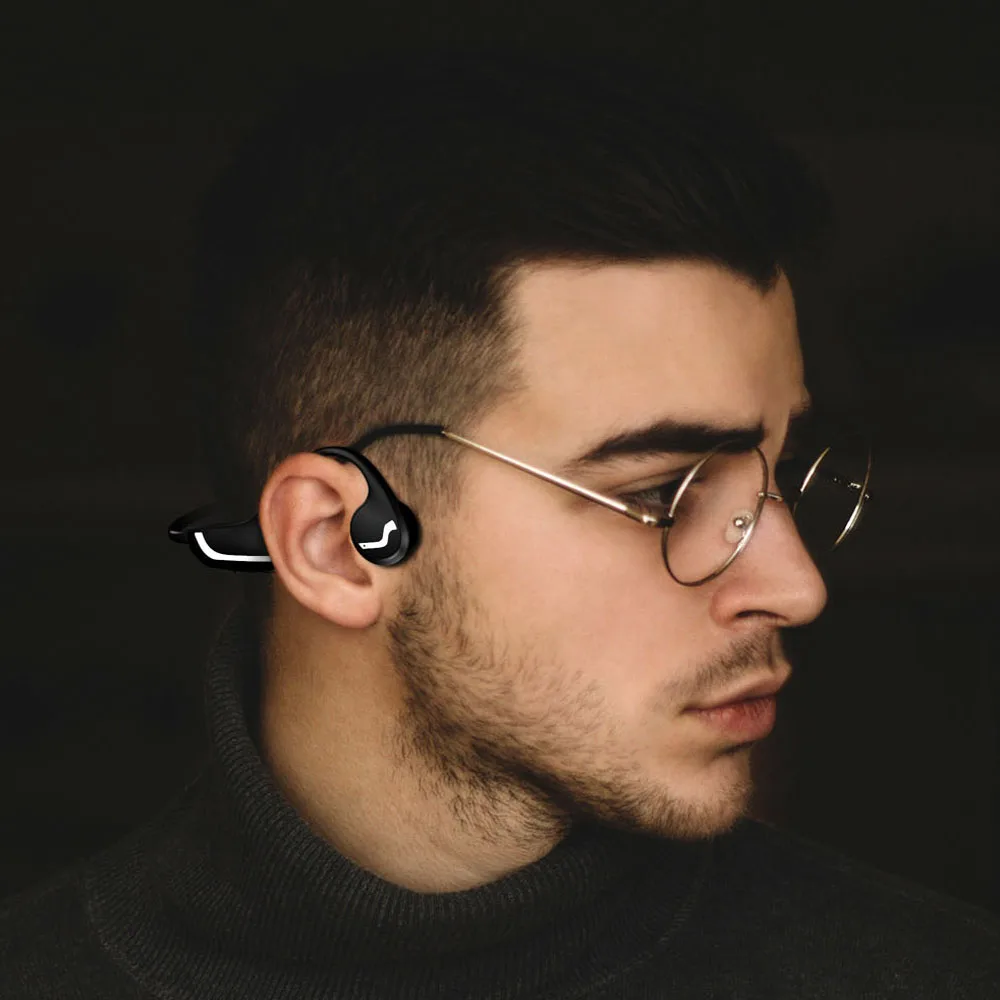 For Huawei Xiaomi Wireless Earphone Bone Conduction Bluetooth 5.0 Headset Anti-sweat Light Sports Stereo Hands-free Headphone