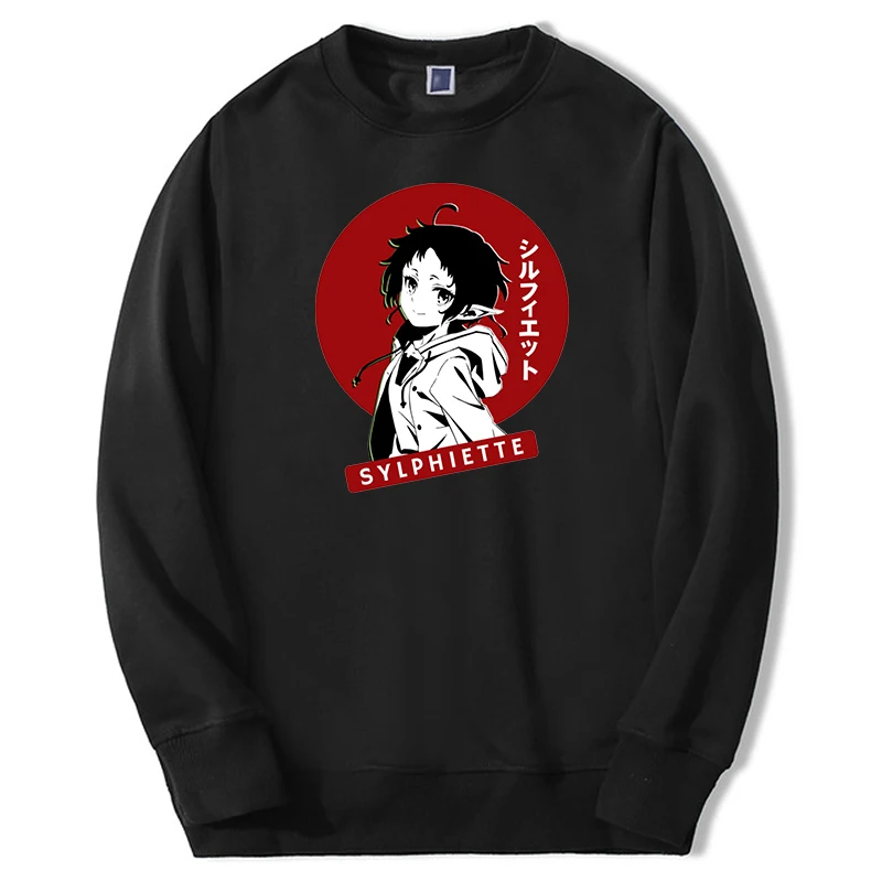 

Autumn Winter Mens Big Size Jobless Reincarnation Japan Anime Hoodie Sweatshirt Oversize Sylphy Sportswear Men's Fleece Pullover