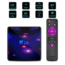 K10 Android 9,0 Smart TV Box 8K Video Dekodierung UHD 4K Media Player Amlogic S905X3 4GB 32/64/128GB ROM 2,4G/5G WiFi PK H96 MAX