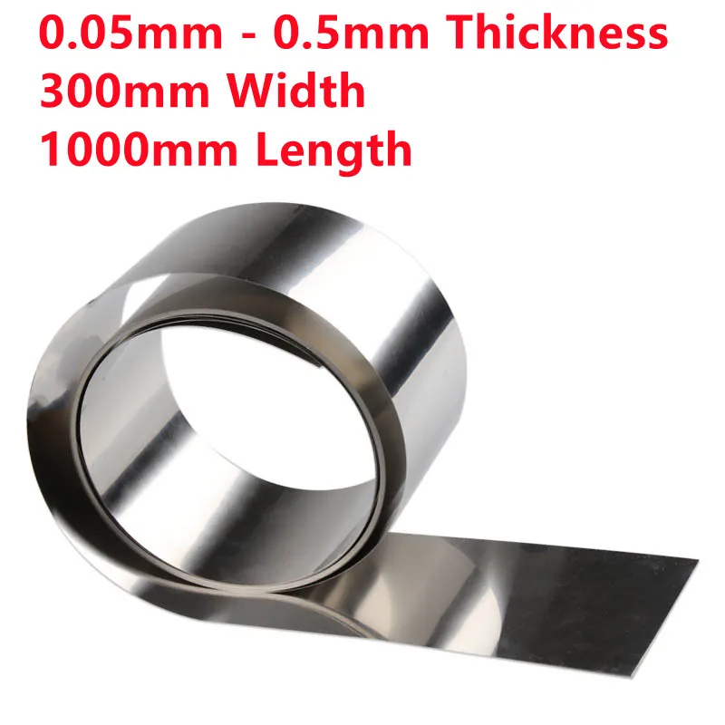 

1PCS 1 Meter Long Stainless Steel SUS 304 Thin Plate Sheet Foil 0.05mm - 0.5mm Thickness*300mm Width*1000mm Length