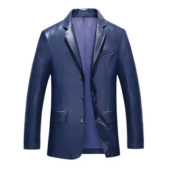 

2019 NEW Brand Genuine Leather Jacket Men Slim Fit New Style Luxury Lapel Collar Male Leather Suits For Men Sheepskin Jacket