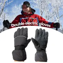 1 пара, 4,5 в, на батарейках, электрические зимние перчатки с подогревом, водонепроницаемые перчатки для езды на мотоцикле, лыжах, теплые ветрозащитные перчатки