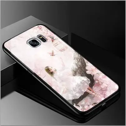 B5 Чехол для samsung Galaxy S7 Edge из закаленного стекла с рисунком из мягкого силикона с узором Чехлы для samsung Galaxy S 7 Edge задняя крышка - Цвет: B5