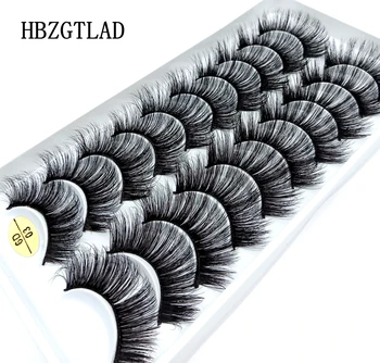

2019 NEW 10 pairs 100% Real Mink Eyelashes 3D Natural False Eyelashes 3d Mink Lashes Soft Eyelash Extension Makeup Kit Cilios