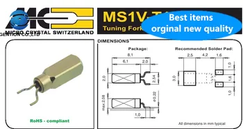

10pcs 100% orginal new Microcrystalline MS1V-TIK 32.768KHZ high temperature resistant gold-plated 3x8 cylindrical frog feet shap