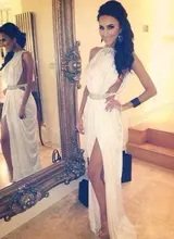 

2018 sexy Unique vestido de noiva Evening prom gown Vestidos High Collar Beaded Party Graduation Mother of the Bride Dresses