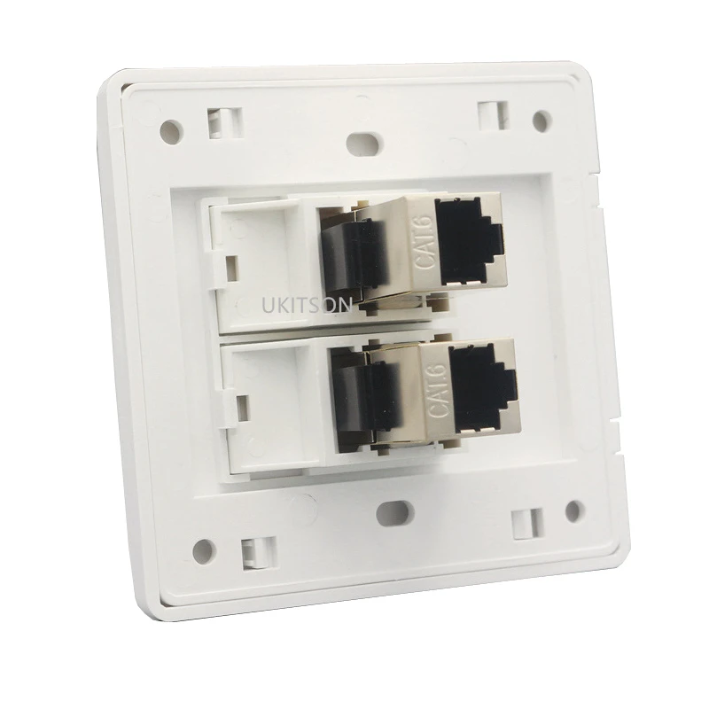 Сетевой разъем CAT 6 RJ45 лицевая панель с 2 портами экранированный CAT6 Keystone Jack