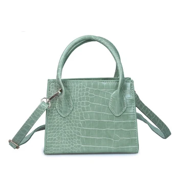 

ZZSLHL Vintage Crocodile Pattern Crossbody Bag For Women PU Leather Shoulder Bag Small Handbag Popular Messenger Bag Purse sac