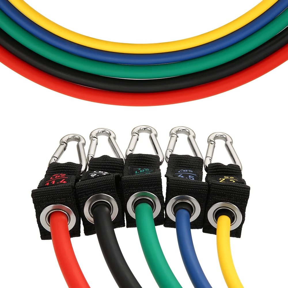 17Pcs Fitness Rubber Bands Resistance Bands Set Workout Home Elastic Band Sports Exercise Bands Pilates Fitness Gym Equipment