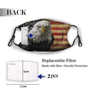 

protective mask with filter American Flag (8) anti dust PM2.5 reuse adult teen child girl