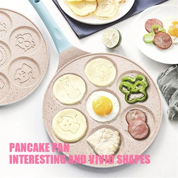 

Seven-hole Breakfast Pan Multi-function Wheel Pancake Pan Small Frying Pan Egg Dumpling Non-stick Frying Pan Egg Frying Mould