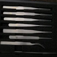 Swiss BG 7026 антимагнитный пинцет из тонкой стали, 8 шт., инструмент для ремонта