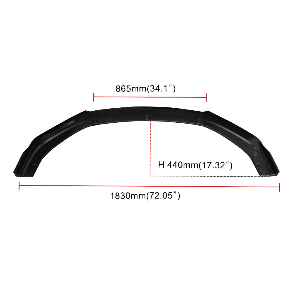 

Modified Protector Accessory For 2016+ Honda Civic Sedan Car 4Dr 3pc Carbon Fiber Automobile Front Bumper Lip Body Kit Spoiler