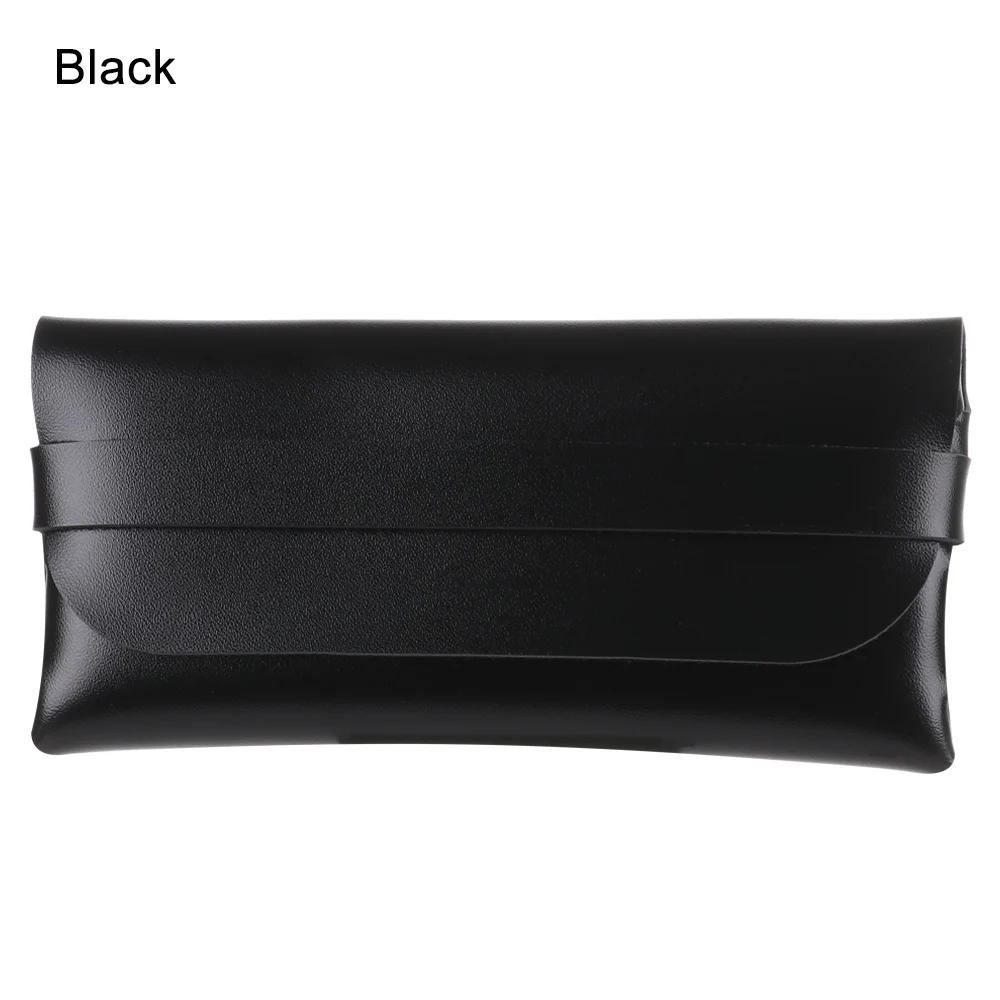 Black B 1 шт. модный мужской женский портативный Чехол для очков с магнитной застежкой из искусственной кожи Складной футляр для очков большой размер сумка для солнцезащитных очков - Цвет: Black B
