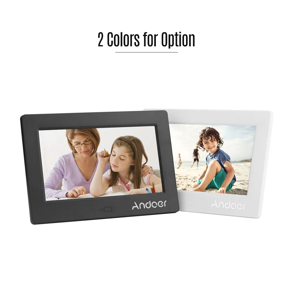 

Andoer 7" LED Digital Photo Frame Desktop Electronic Album Supports Music/1080P Video Player Clock/Calendar w/ Remote Control