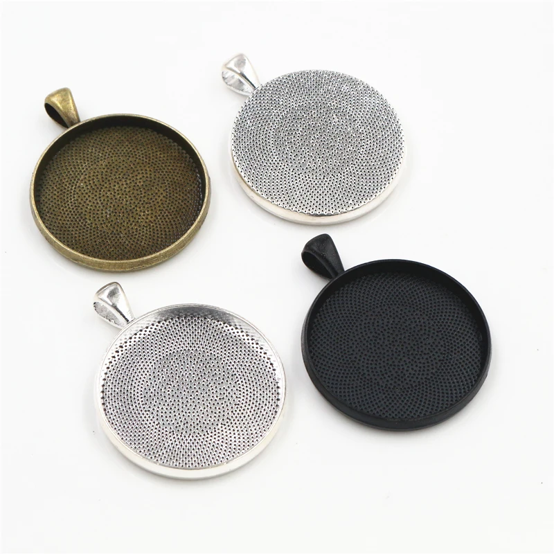 

5pcs 30mm Inner Size 3 Colors Classic Style Cabochon Base Setting Charms Pendant