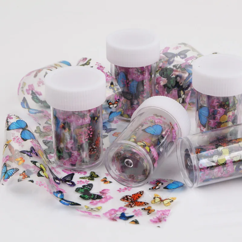 

1 Roll Colorful Butterfly Starry Nail Foil Floral Nail Art Stickers Adhesive Sliders Nail Transfer Decals Decoration Wraps
