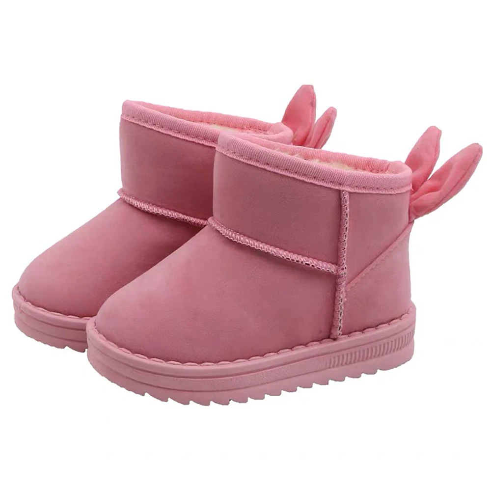 

Kids Snow Boots Rabbit Ears Boots Winter Warm Round Toe Ankle Boots Fur Lined Boots Casual Sneakers Fashion Child Sneakers D30