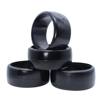 

4PCS 1/10 60MM RC Drift Car Tires Hard Rubber Tyres Smooth Tread For 1:10 RC HSP HPI D4 Traxxas Drifting On Road Car Accessories