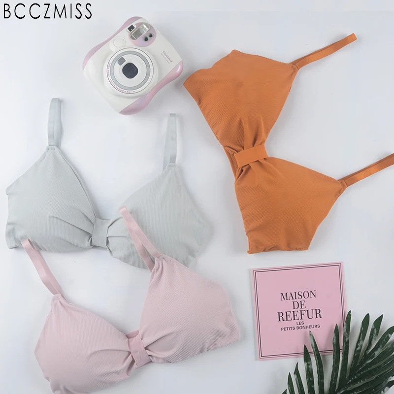 Женское нижнее белье BCCZMISS летнее хлопковое без косточек удобное для сна