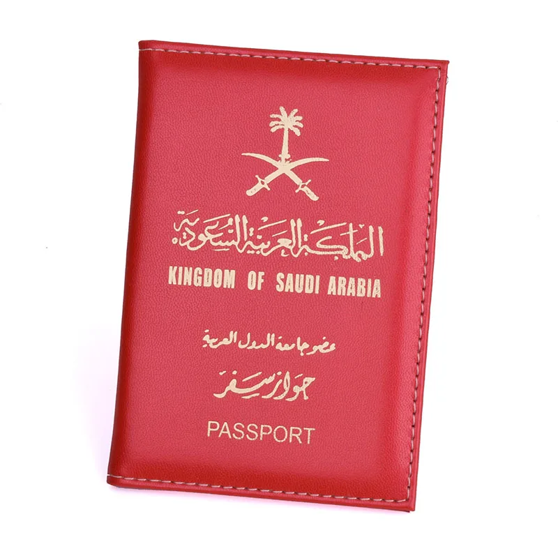 Обложка для паспорта Саудовской Аравии с держателем кредитной карты защитный чехол для паспорта из искусственной кожи - Цвет: Red