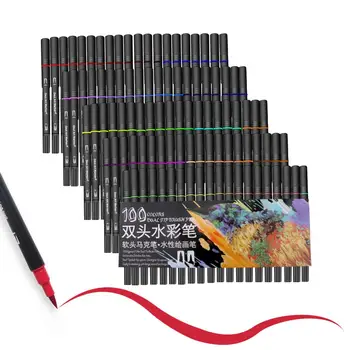

Art Marker for Drawing Sketch Painting Set Dual Brush Pen Watercolor Markers 48/60/72/100 Colors Professional Markers For Artist
