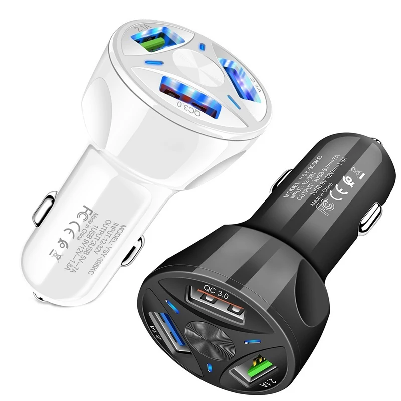 

Quick Charger QC 3.0 3 USB Car Charger Fast Charging Charger For Huawei P20 P30 Pro Nova 5 5i 4 3 3i Mate 20 10 Pro Car Charger