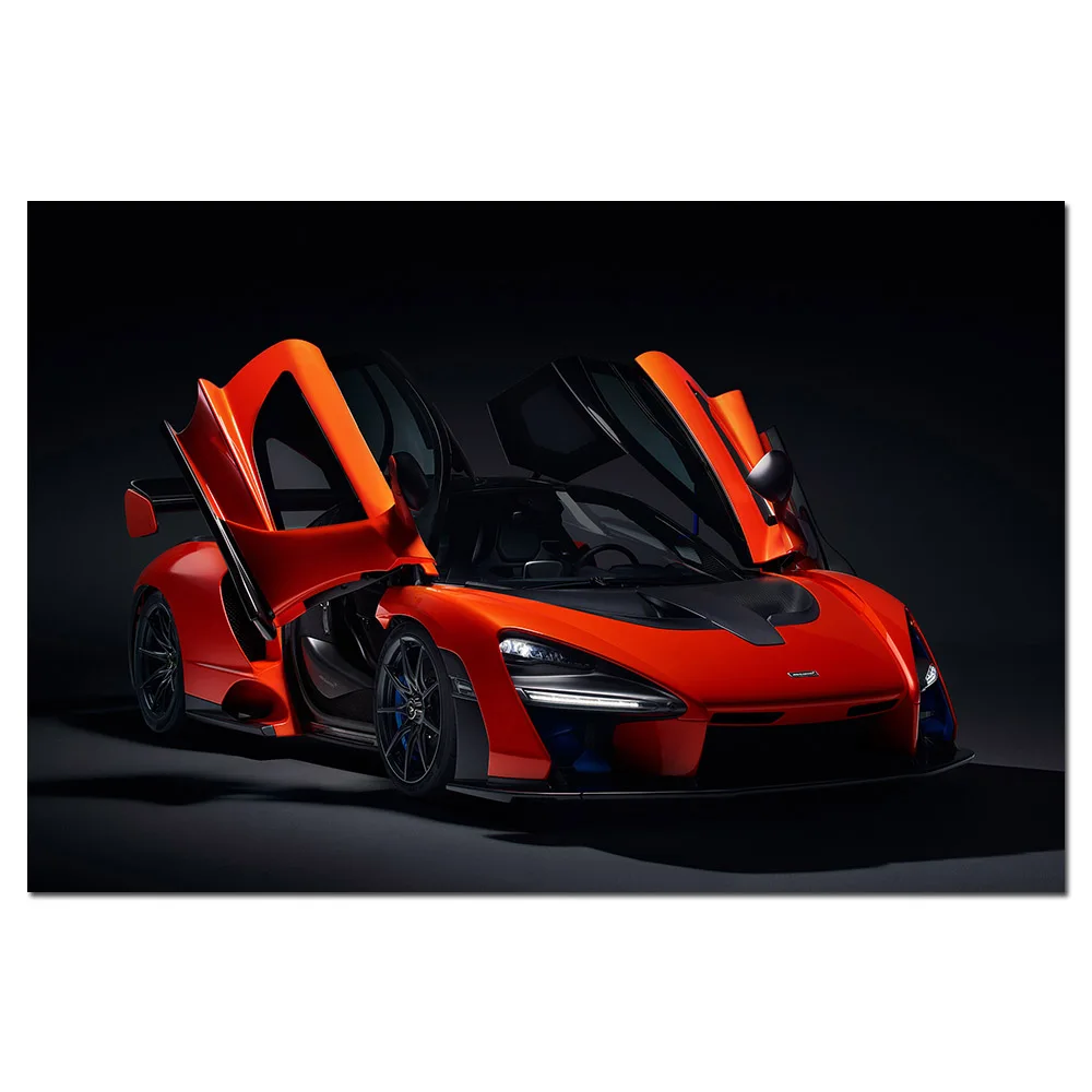 Mclaren Senna Supercar Poster Canvas Cloth Fabric Print Painting For Home Decor Wall Art Picture