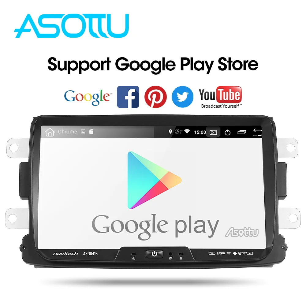 Top Asottu CLDA8071 PX30 android 9.0 car dvd for Renault Duster Dacia Sandero Captur Lada Xray 2 Logan 2 gps navigation car gps play 3