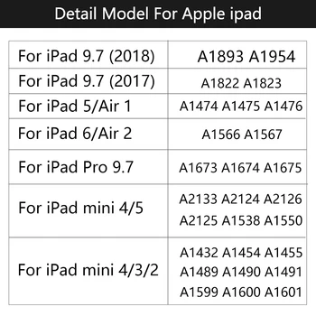

Leather Flip Case For iPad 9.7 2018 2017 mini 5 4 3 Air 2 1 Air2 Cases For ipad5 Case 360 Degree Rotating Cover For ipad pro 9.7