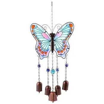 

Creative Butterfly Wind Bell Painted Pendant Wind Chimes Hanging Pendant (Blue)