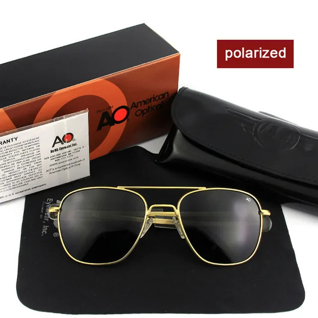 $US $30.09 America Army Military Pilot AO Sunglasses Polarized Lens Man Woman Fashion Band Vintage OP55 OP57 S